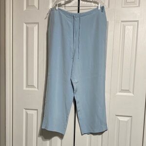 Due Per Due pretty light blue silk lined trouser pants size 20W